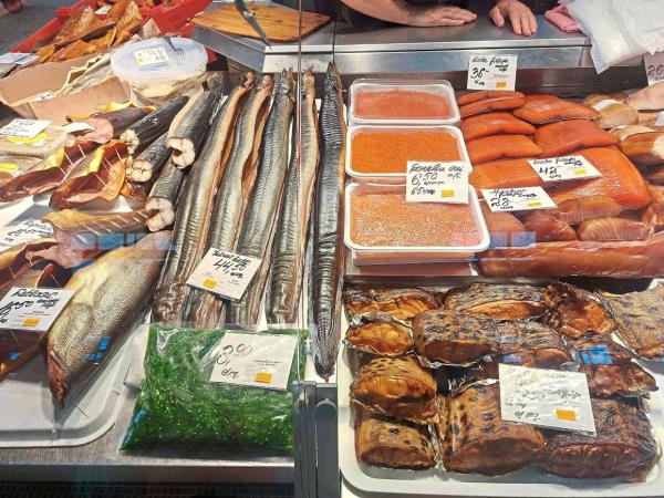 A varied selection of fish on sale at the Central Market.