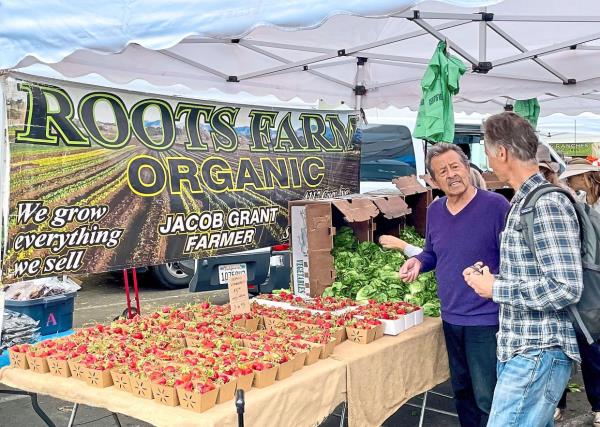 Farmers’ markets can be found everywher<em></em>e in California, like the coastal town of Santa Barbara, wher<em></em>e local farmers sell their produce.