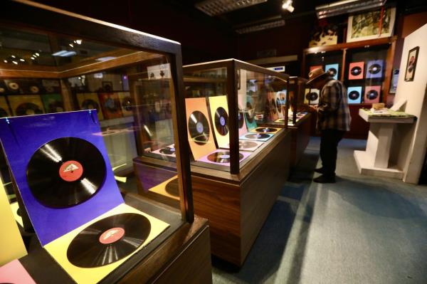 A gallery view of the 'Piring Hitam 78 RPM Lagu-Lagu Melayu Klasik' mini exhibition, running until Aug 31 at the Museum of Malay Ethnography, Universiti Malaya in Kuala Lumpur. Photo: The Star/Low Lay Phon 