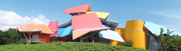 The mix of colours in the building structures of the Biomuseo by star architect Frank O. Gehry is said to reflect the diversity of nature in Panama.